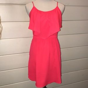 American eagle neon pink dress